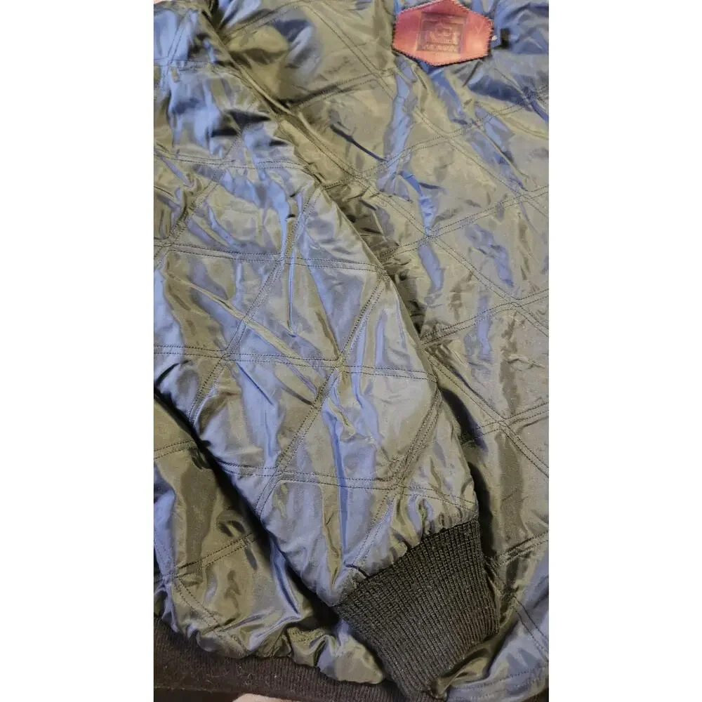 Vintage Woolrich Wool Mohair Red Tartan Plaid Bomber Jacket Coat USA Women XL - Picture 8 of 9